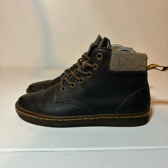Dr. Martens Shoes Doc Dr Martens Maelly Brown Leather Air Wair Bouncing Soles Boots Womens